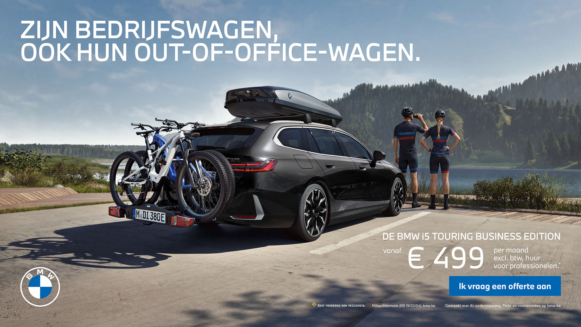 Zijn bedrijfswagen, ook hun out-of-officewagen.